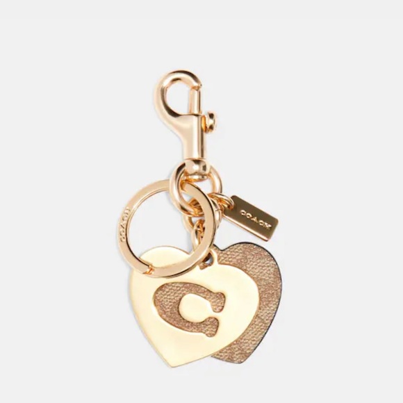 Coach Accessories - Coach Signature Hearts Key Ring New